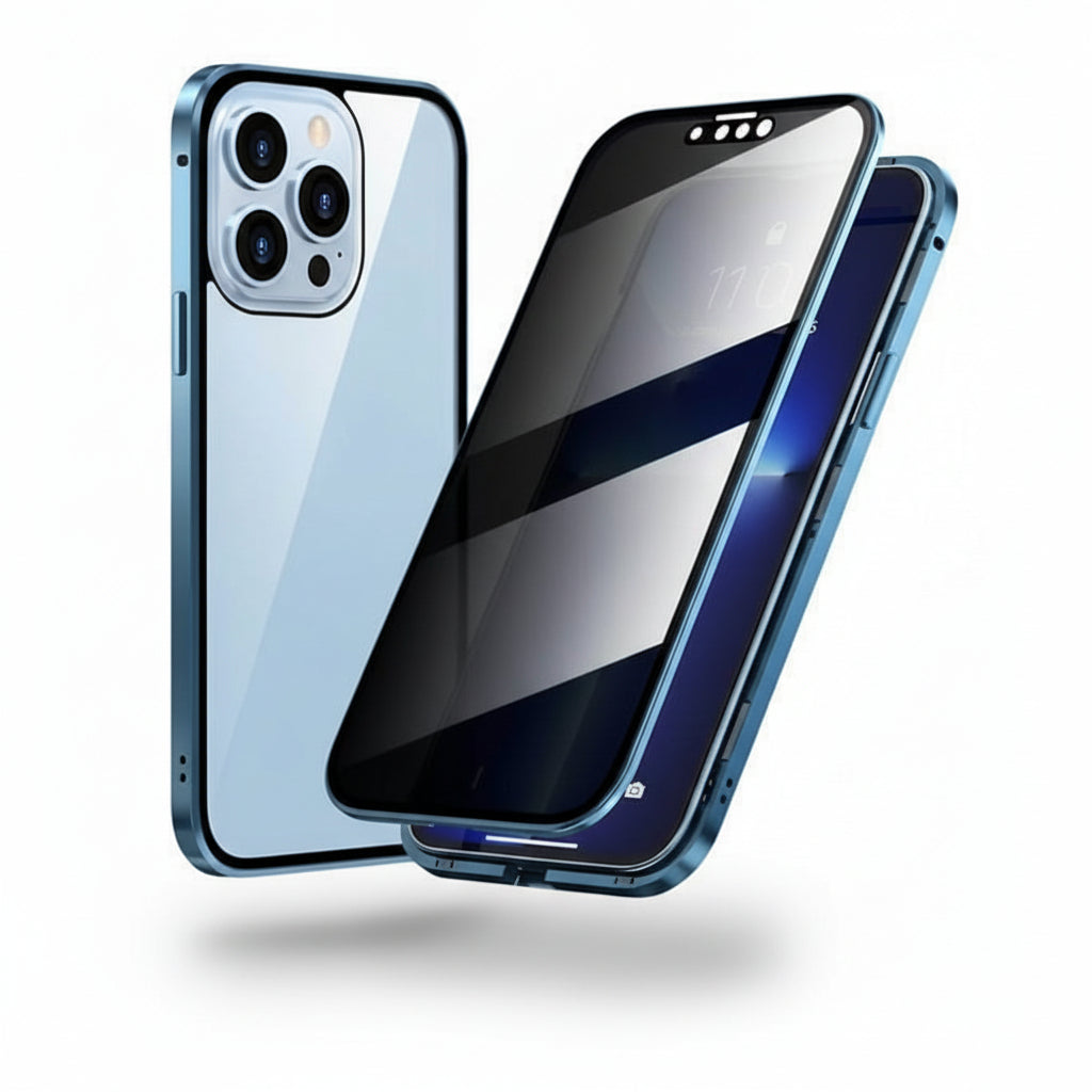 Funda para teléfono con privacidad, antiespía, cubierta de vidrio templado de 360 grados