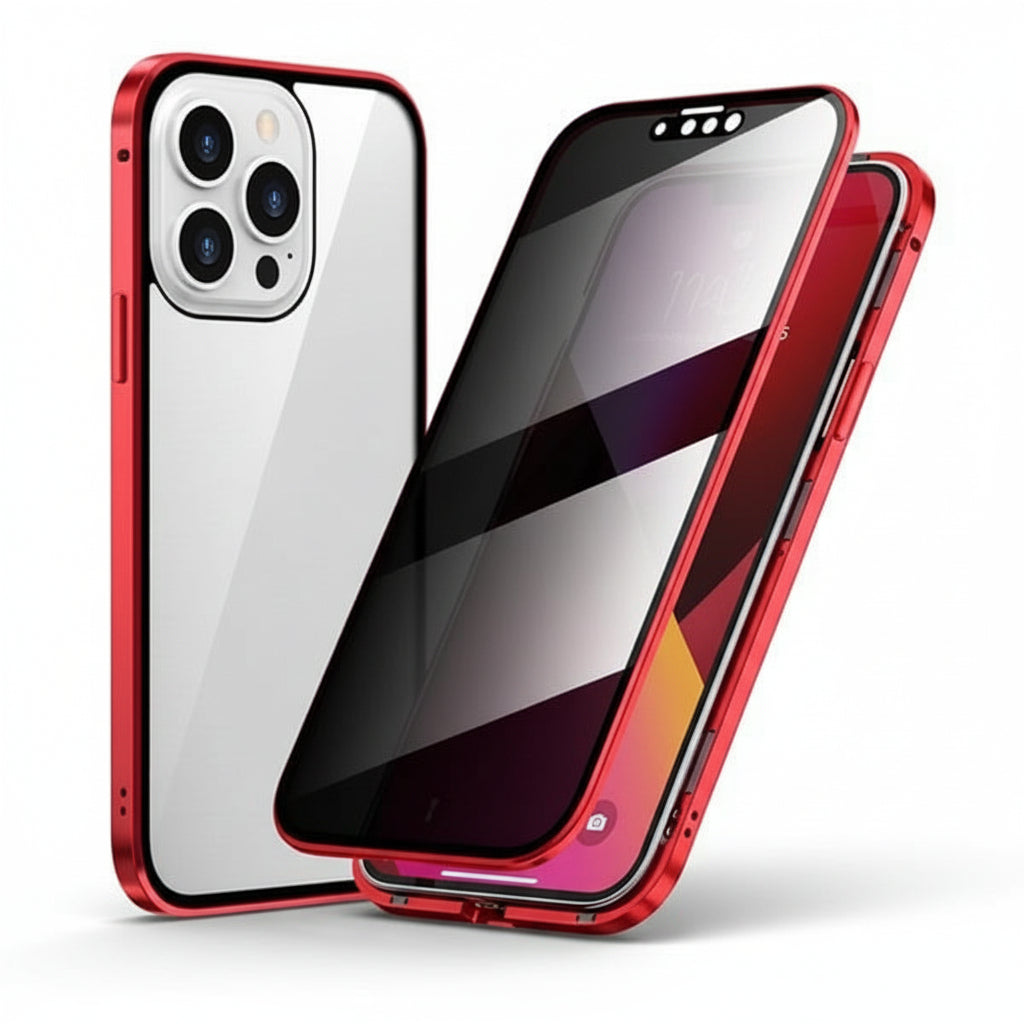 Funda para teléfono con privacidad, antiespía, cubierta de vidrio templado de 360 grados