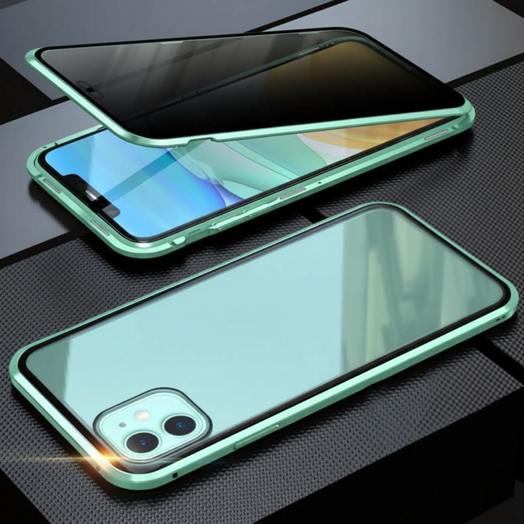 Funda para teléfono con privacidad, antiespía, cubierta de vidrio templado de 360 grados