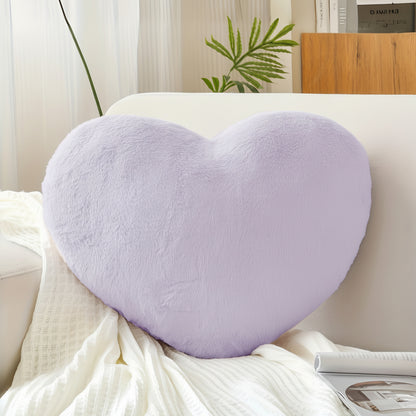 Throw Pillow Heart Shaped Plush Decorative Sofa Cushion