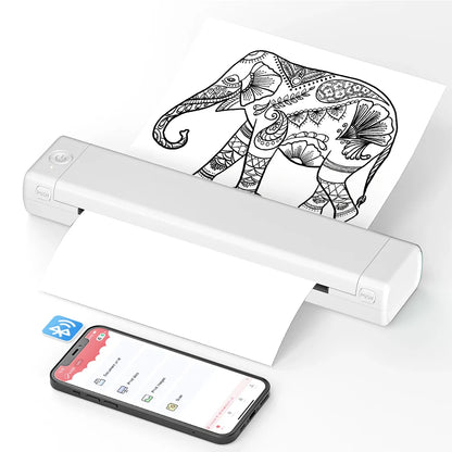 Tragbarer Wärme-Drucker Kabellos Bluetooth Kompakter Papierdrucker
