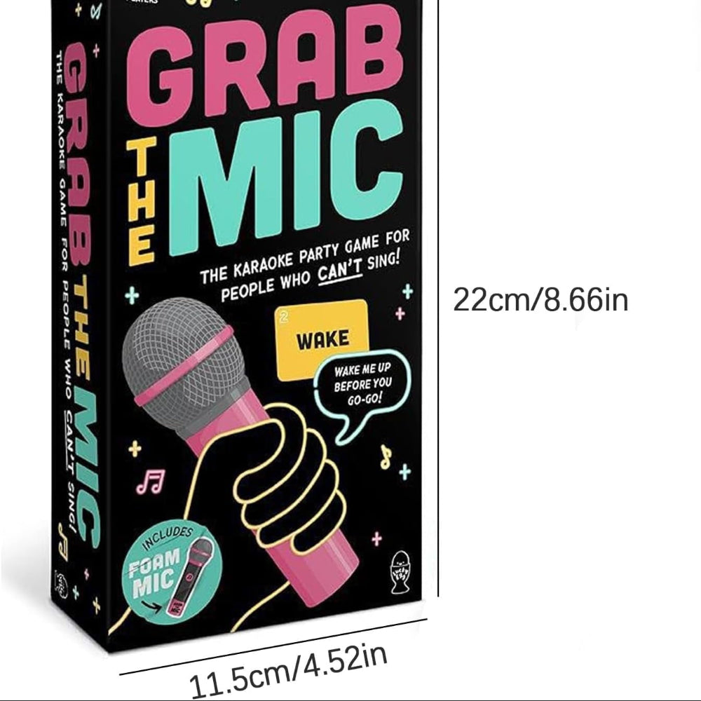 Jogo de Festa Microfone de Karaoke com Cartas para Desafio de Canto