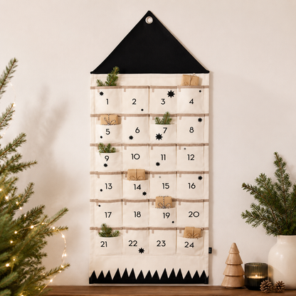 Design di stoffa per calendario personalizzato del conto alla rovescia di Natale