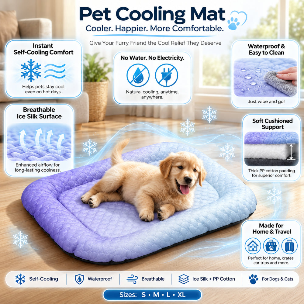 Alfombrilla refrescante para mascotas, autorefrescante, impermeable y transpirable.