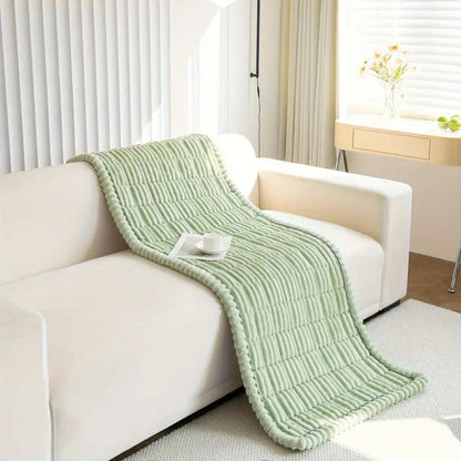 Copertura per Divano in Pile con Bordi Plissettati Protezione e Comfort per Divano
