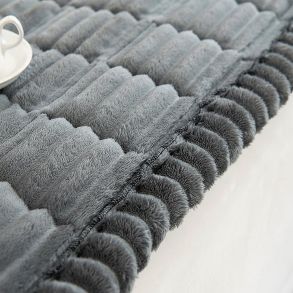 Copertura per Divano in Pile con Bordi Plissettati Protezione e Comfort per Divano