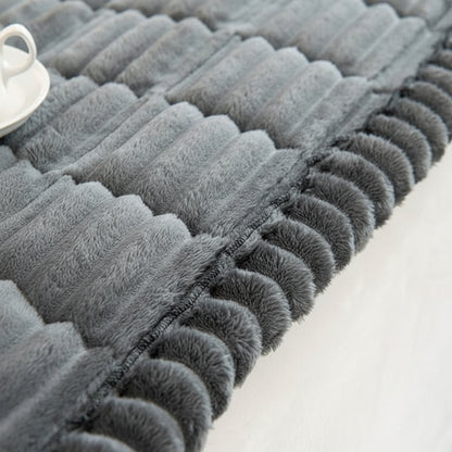 Copertura per Divano in Pile con Bordi Plissettati Protezione e Comfort per Divano