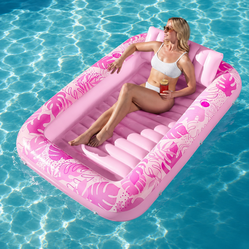 Colchón inflable para exterior, flotador de piscina y cama de camping