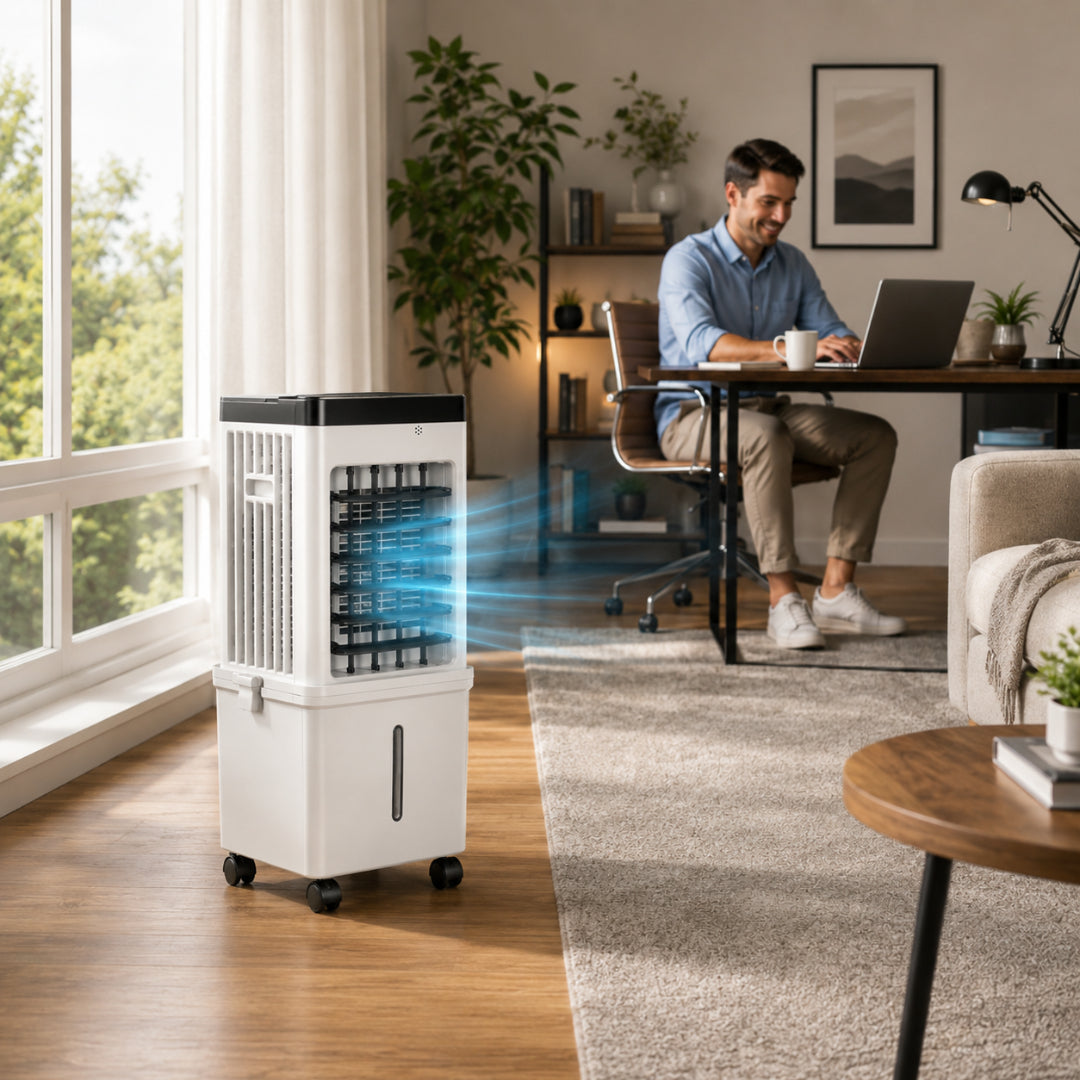 Condizionatore d'aria portatile 12000 BTU raffreddamento evaporativo compatto