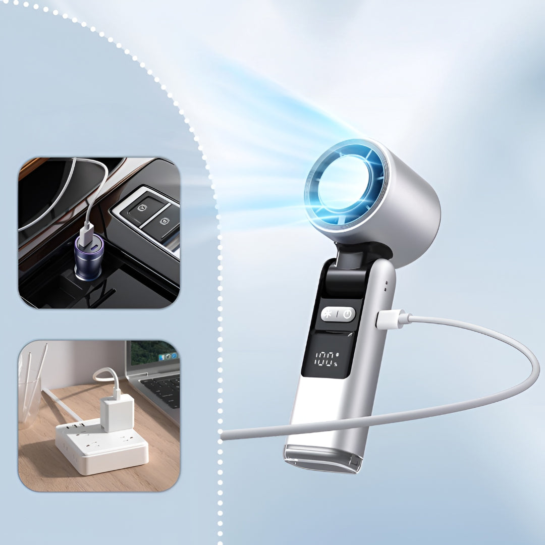 Tragbarer Handventilator USB Wiederaufladbar Reiseventilator