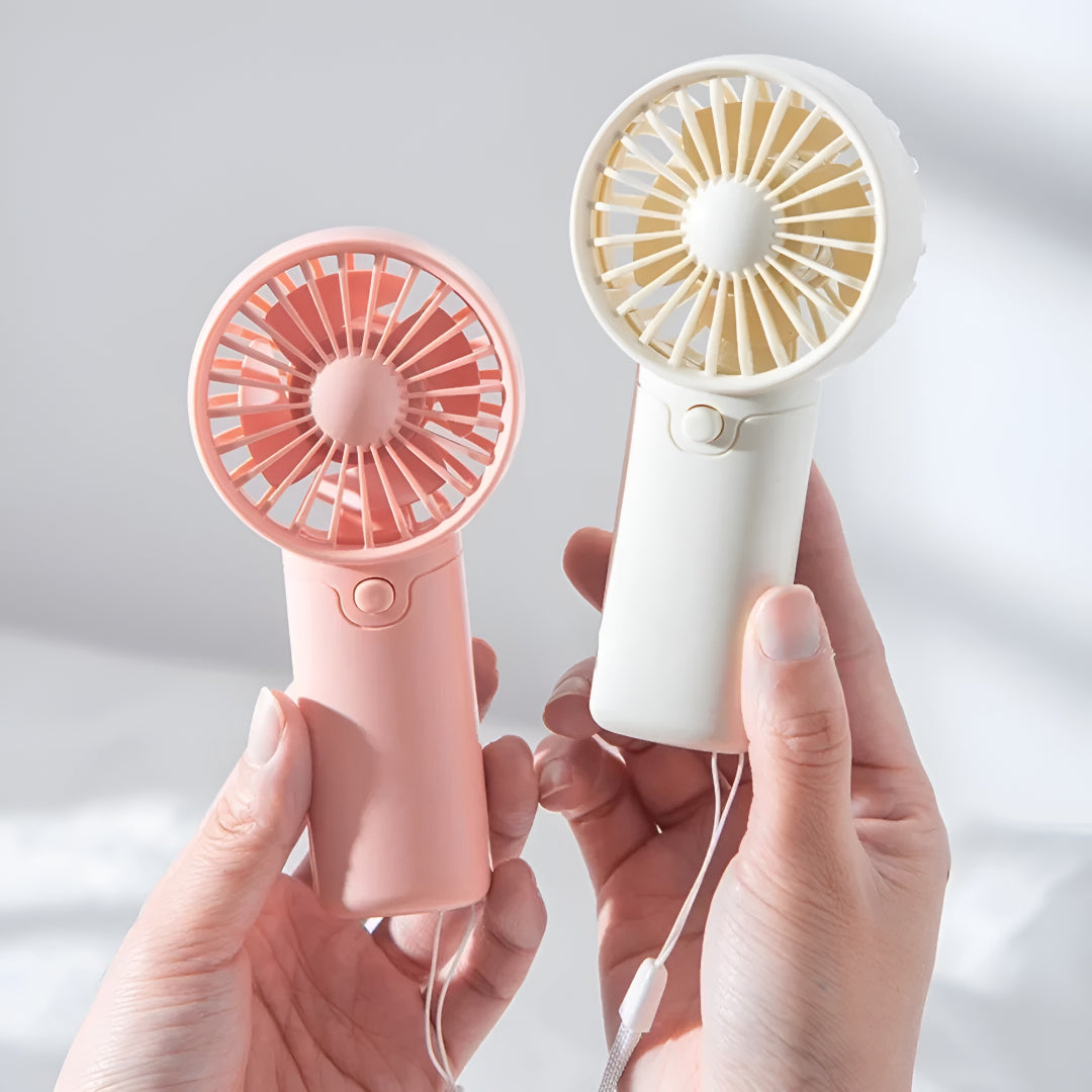 Ventilator portabil mini cu baterie, ventilator de răcire portabil pentru călătorii