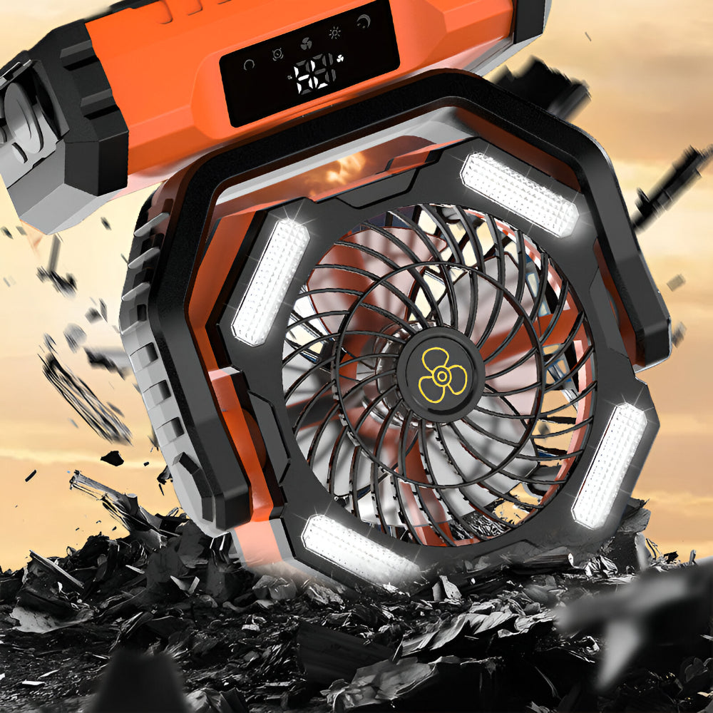 Ventilatore portatile ricaricabile oscillante con telecomando per campeggio