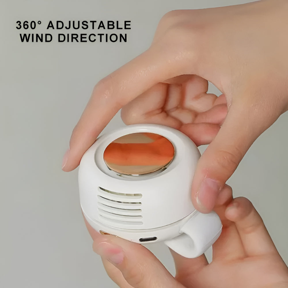 Ventilador portátil portátil manos libres con clip para cintura enfriador