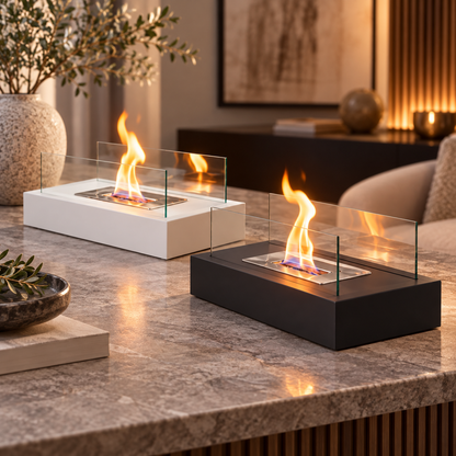 Portable Tabletop Fireplace Modern Indoor Decor Home