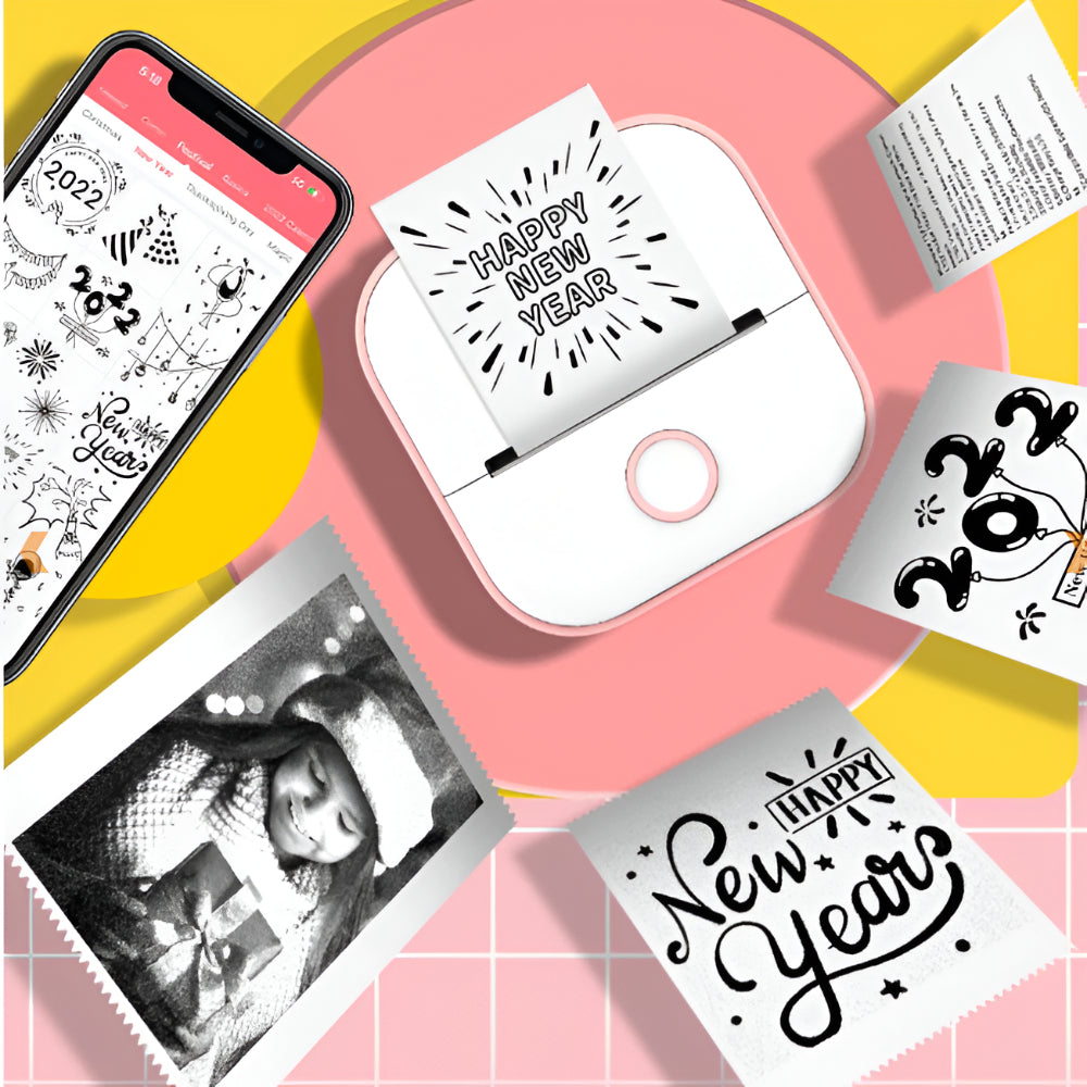 Impresora térmica portátil dispositivo de etiquetas y fotos de bolsillo con Bluetooth