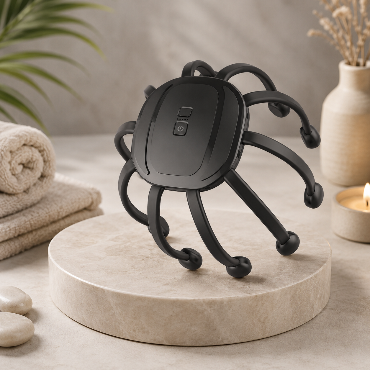Masajeador eléctrico portátil para la cabeza, inalámbrico y manual, tipo shiatsu