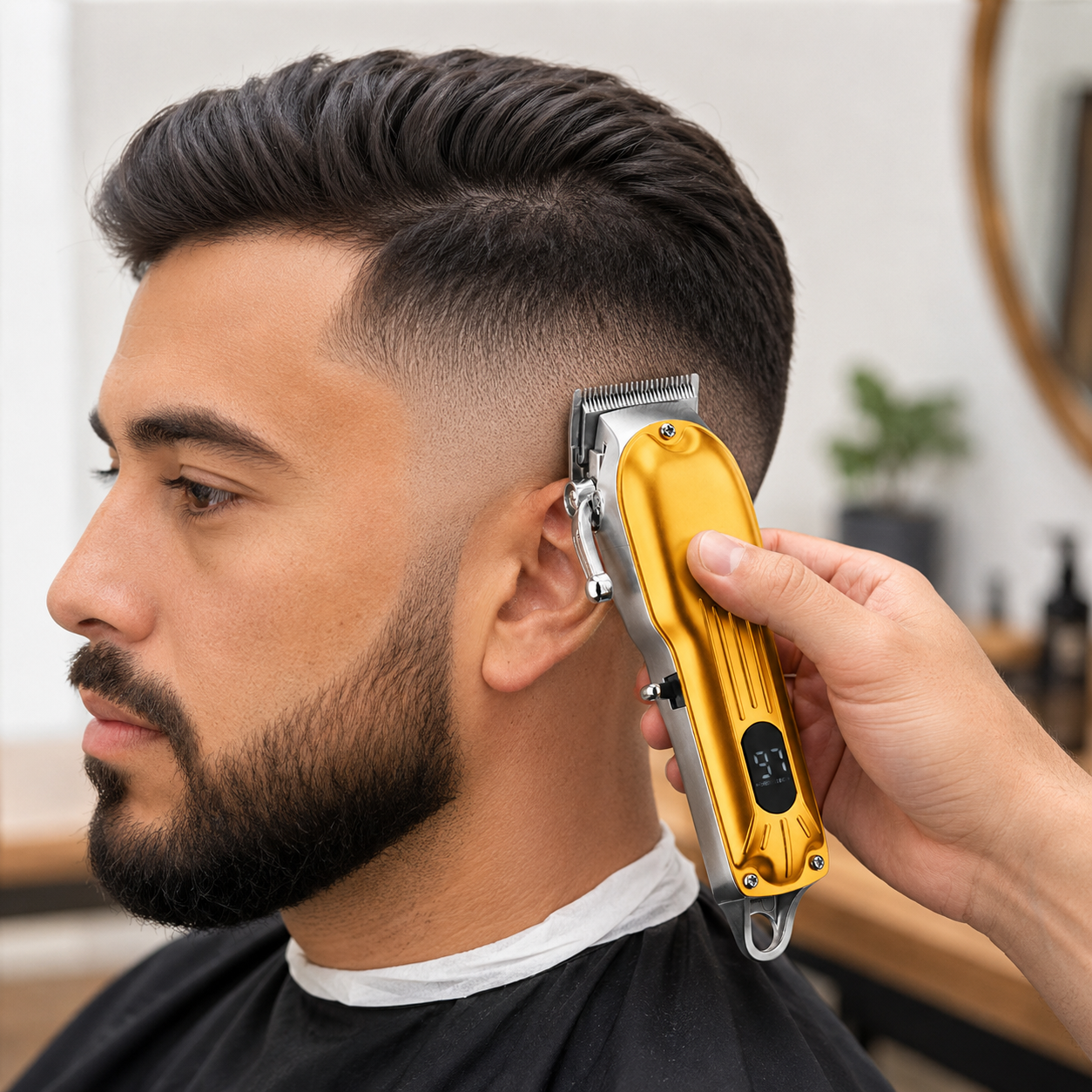 Powerful Motor Hair Beard Trimmer Sharp Blade Skin Fade