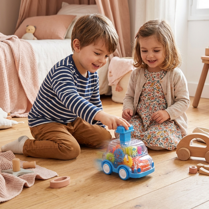 Carro Brinquedo Mecanismo Engrenagem Educativo Infantil Colorido