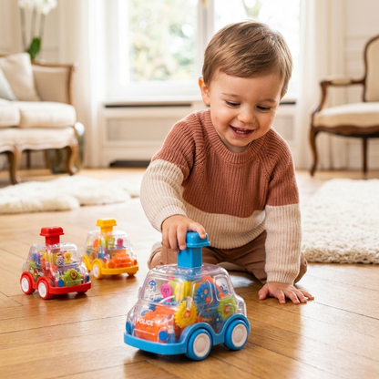 Carro Brinquedo Mecanismo Engrenagem Educativo Infantil Colorido