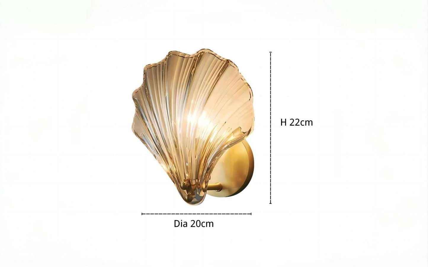 Marina Shell Glas-Wandleuchte | Moderne Art-Deco-Eleganz