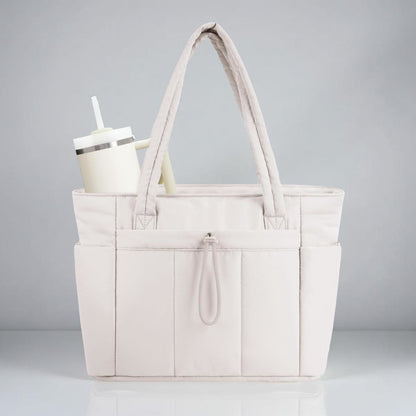 Mala de Senhora Tote Acolchoada Manga para Portátil Organizador de Viagem