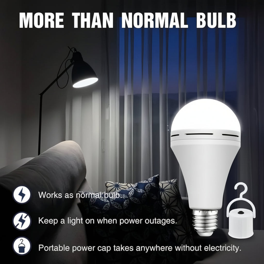 Bombilla LED Recargable de Emergencia Luz Blanca Potente