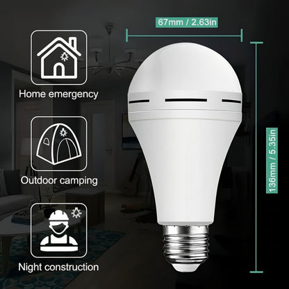 Bombilla LED Recargable de Emergencia Luz Blanca Potente
