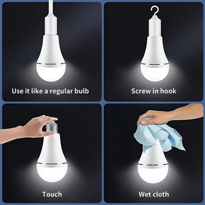 Bombilla LED Recargable de Emergencia Luz Blanca Potente
