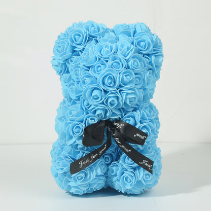 Kunstig Blomst Rose Bjørn Skum Valentinsgave