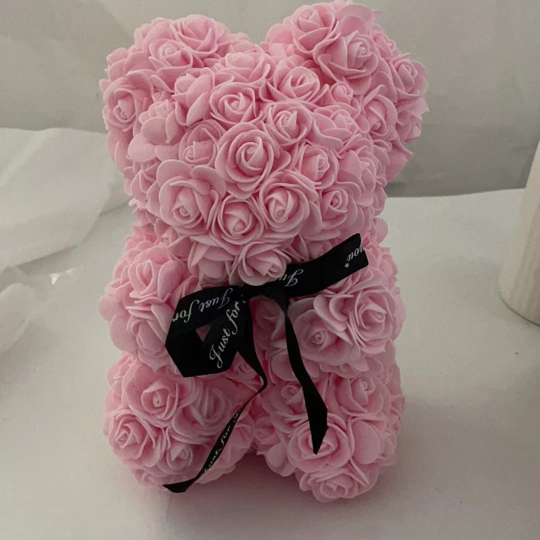 Kunstig Blomst Rose Bjørn Skum Valentinsgave