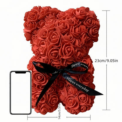 Kunstig Blomst Rose Bjørn Skum Valentinsgave