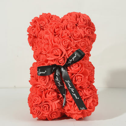 Kunstig Blomst Rose Bjørn Skum Valentinsgave