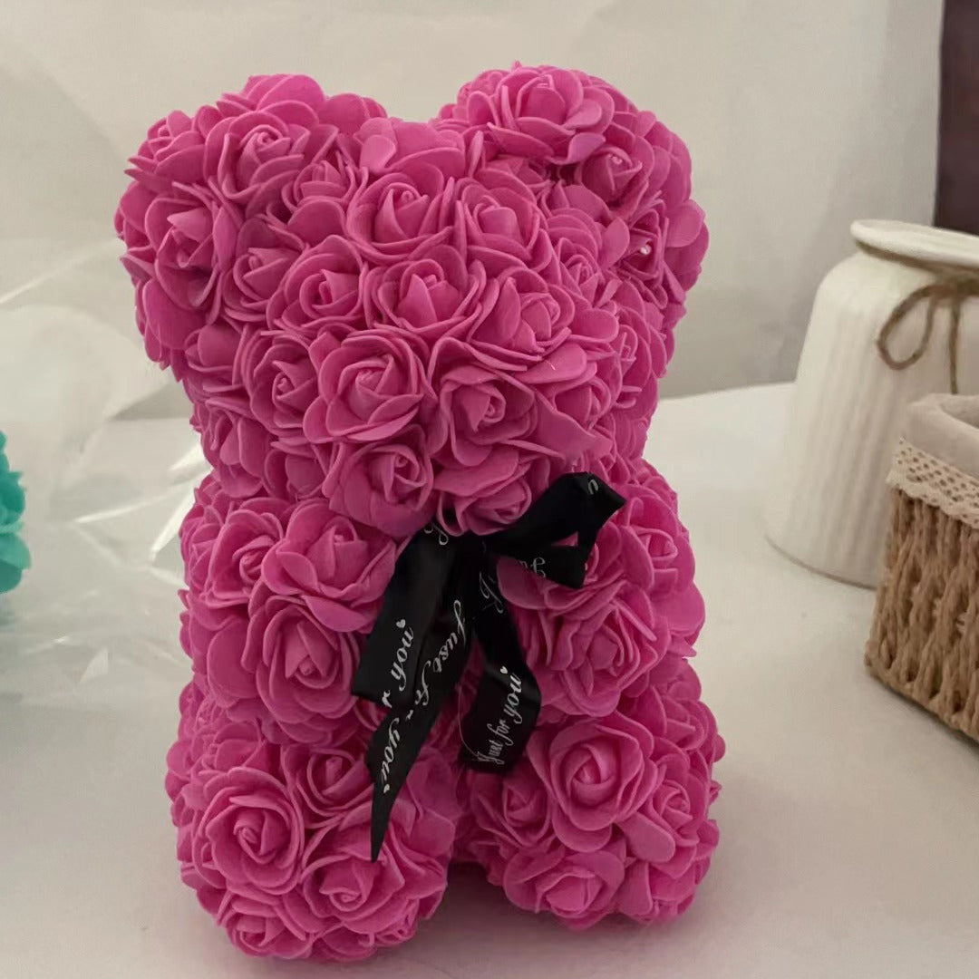 Kunstig Blomst Rose Bjørn Skum Valentinsgave