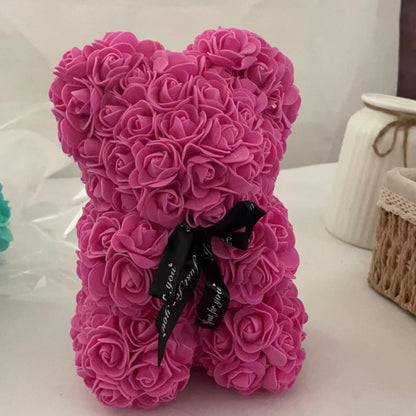 Kunstig Blomst Rose Bjørn Skum Valentinsgave
