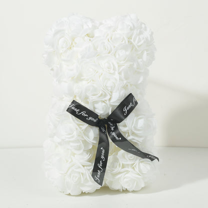 Kunstig Blomst Rose Bjørn Skum Valentinsgave