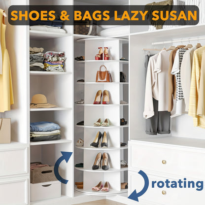 Estante para Sapatos Rotativa Vertical Organizador de Plástico para Poupar Espaço