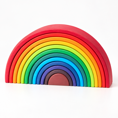 Gioco educativo ad arcobaleno impilabile, archi colorati da impilare