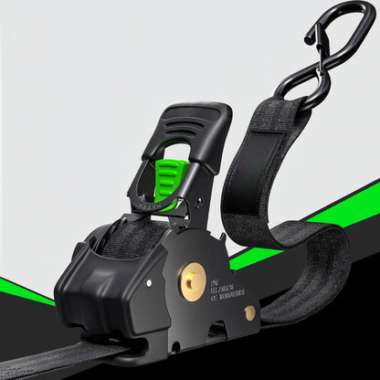 Set di cinghie a cricchetto per carico con ganci robusti e avvolgibili