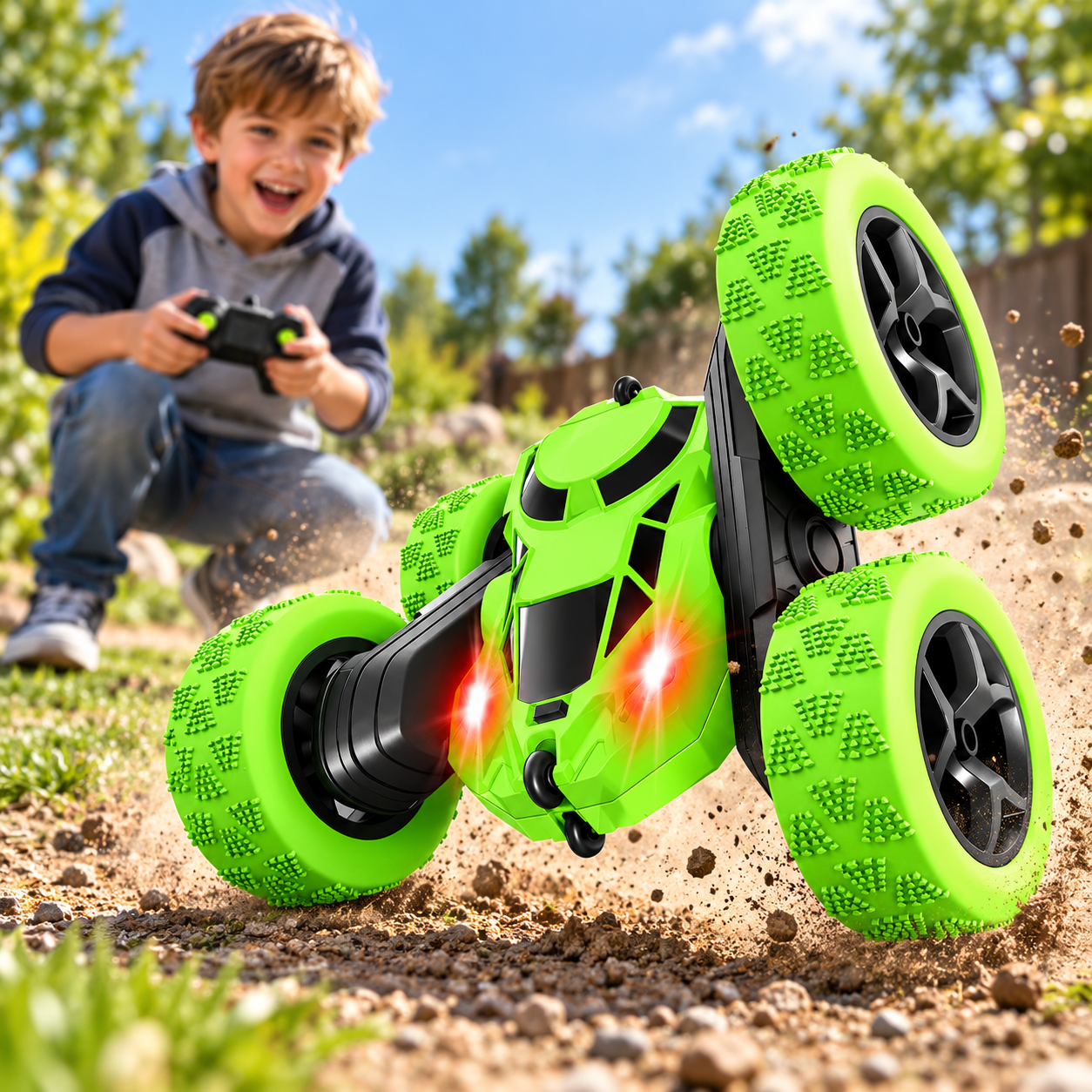 Rc Stunt Car Flipping Remote Control Off Road Tires