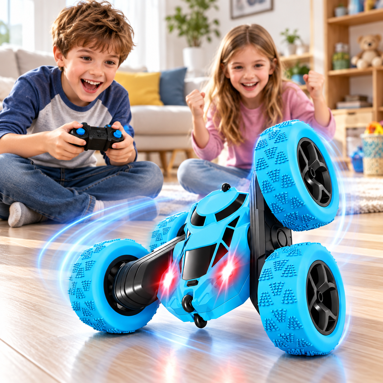 Rc Stunt Car Flipping Remote Control Off Road Tires