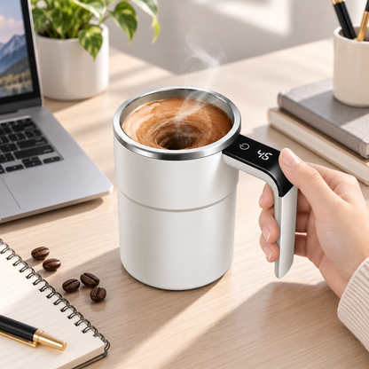 Wiederaufladbarer Kaffeebecher, tragbar, selbstumrührend, für unterwegs