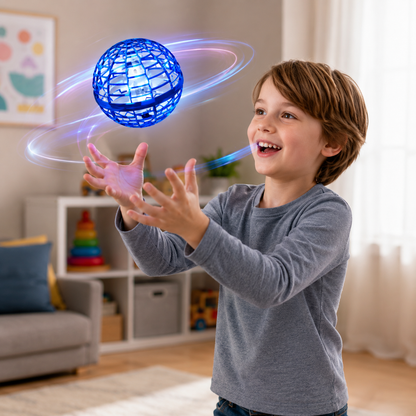 Wiederaufladbares fliegendes Ballspielzeug mit LED und interaktivem Spielspaß