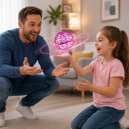 Wiederaufladbares fliegendes Ballspielzeug mit LED und interaktivem Spielspaß