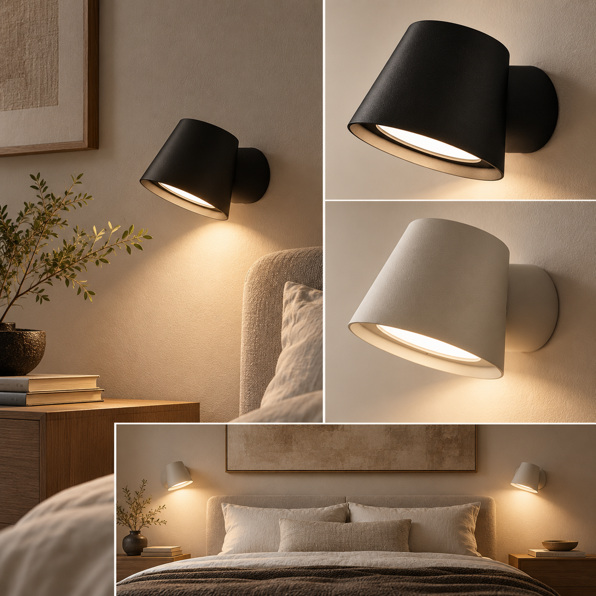Genopladelig LED-væglampe, moderne indendørs væglampe