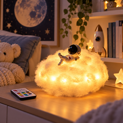 Fjernbetjent sky-lampe med farveskiftende blødt lys