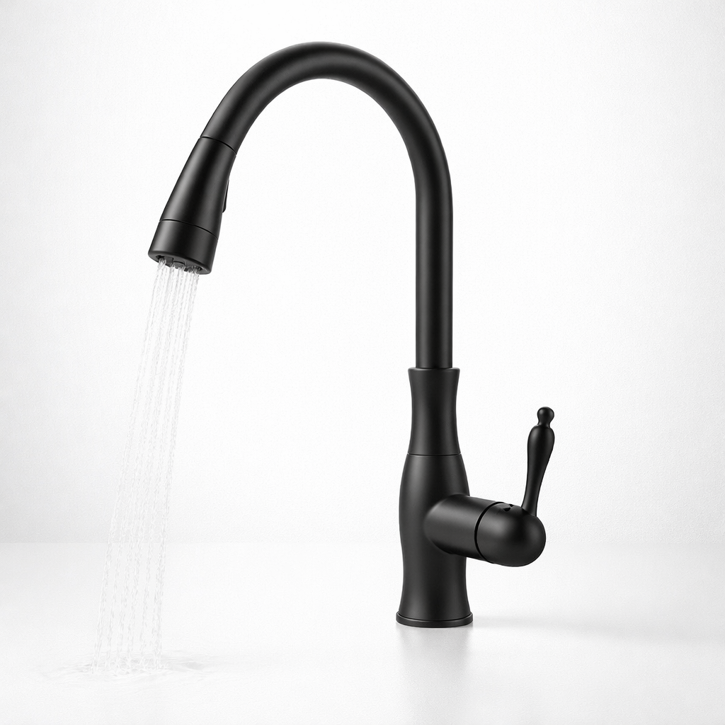 Torneira de Cozinha com Bica Extensível em Metal para Lavatório