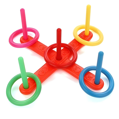 Juego de Lanzamiento de Aros al Aire Libre Set Portátil para Fiestas Familiares