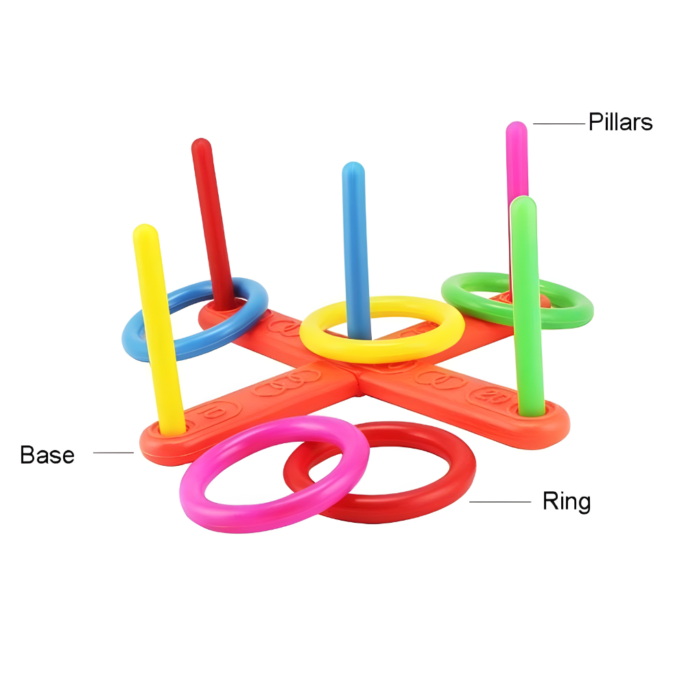 Juego de Lanzamiento de Aros al Aire Libre Set Portátil para Fiestas Familiares
