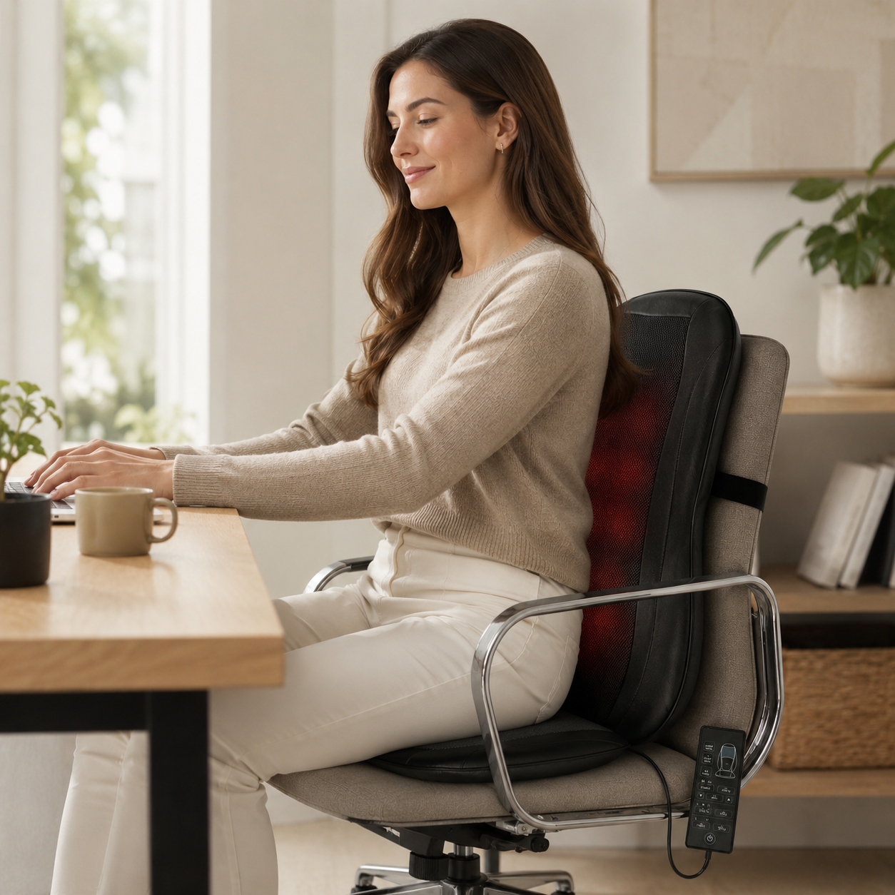 Rollende Massage-Sitzauflage mit Vibration und ergonomischem Design