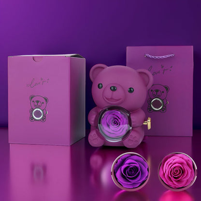 Scatola Regalo Orsetto Rosa Conservata Espositore per Gioielli